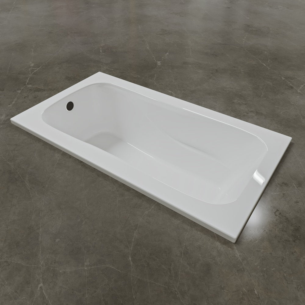 Baignoire encastrée à drain décalé HAZEL 60 pouces x 32
