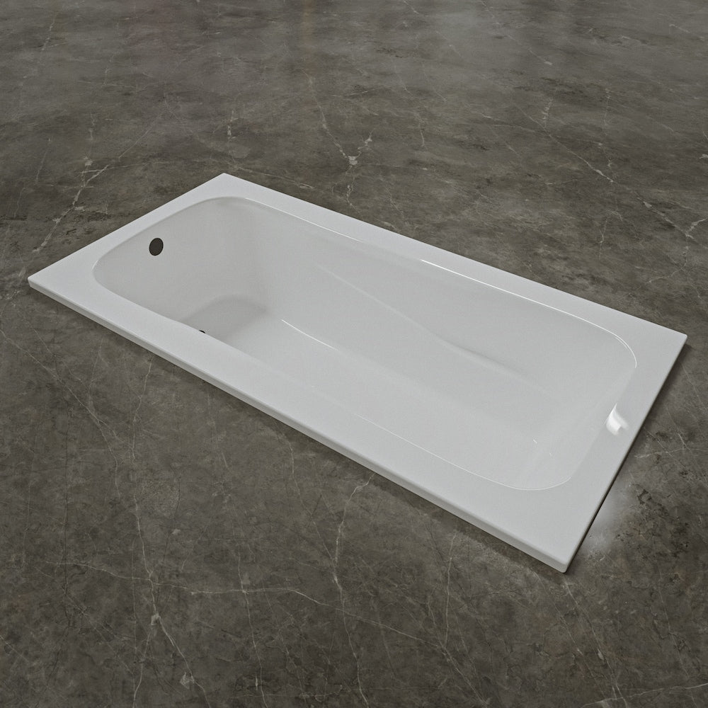 Baignoire encastrée à drain décalé HAZEL 72 pouces x 36 pouces