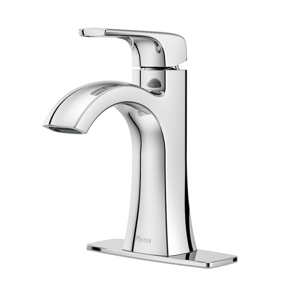 Robinet de salle de bain à commande unique Bruxie en chrome poli