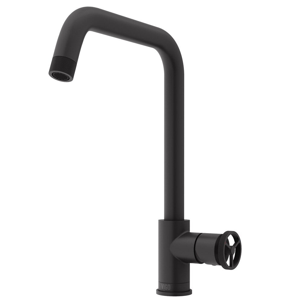 Cass Industrial Single-Handle Bar Kitchen Faucet in Matte Black