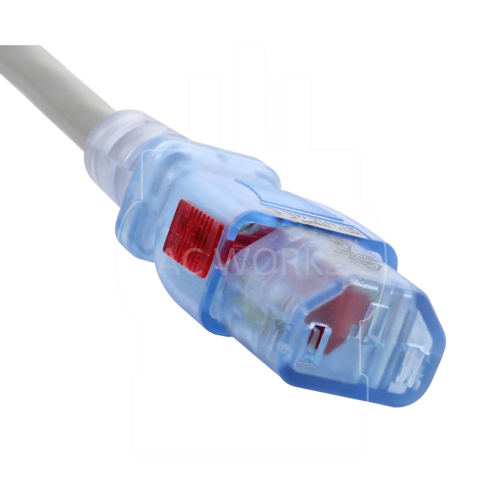 15FT 15 Amp 125 Volt 14/3 Medical-Hospital Grade Power Cord with Locking IEC C13