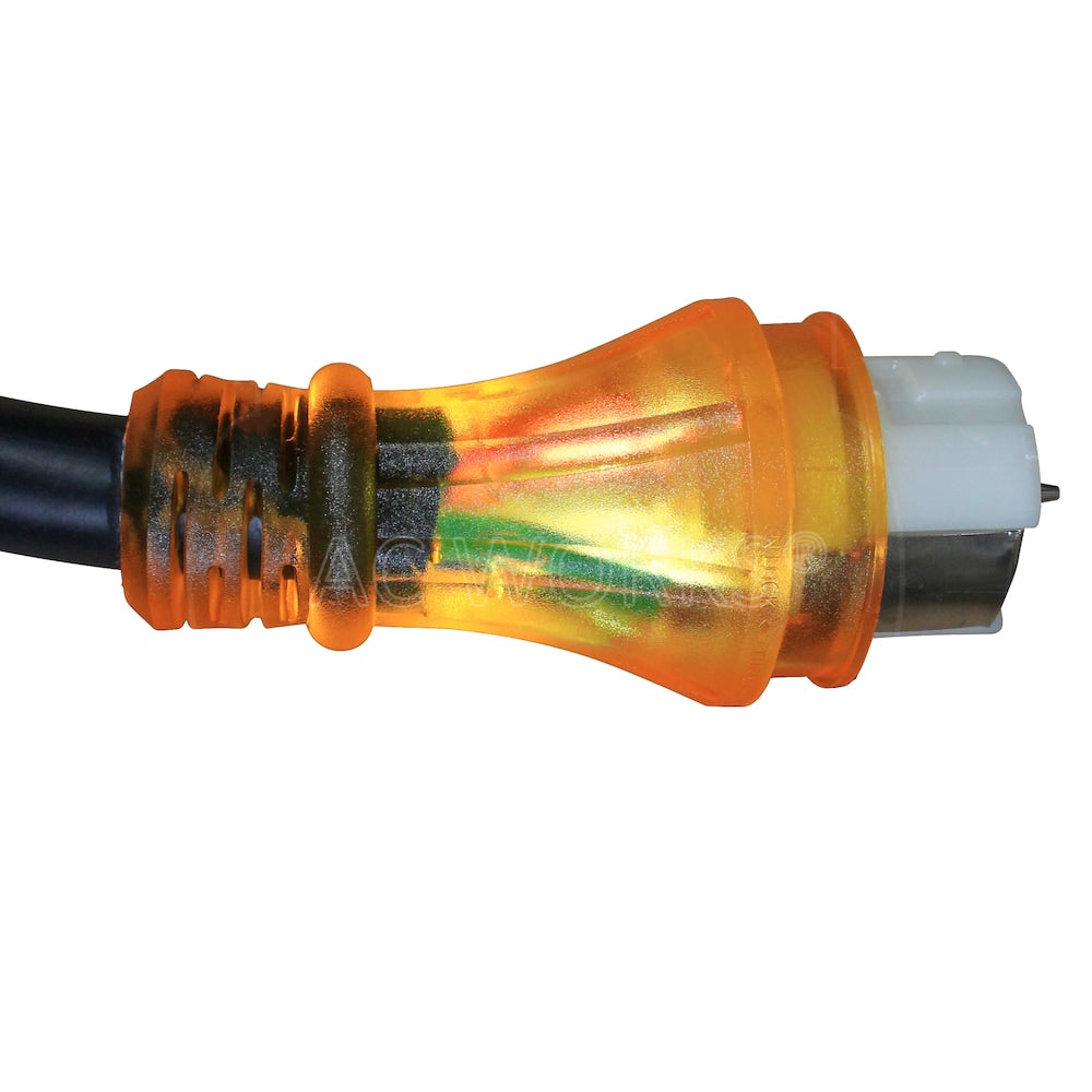 10ft 50A Generator Transfer Switch Power Cord With Power Indicator