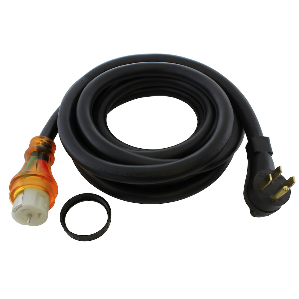 20ft 50A Generator Transfer Switch Power Cord With Power Indicator