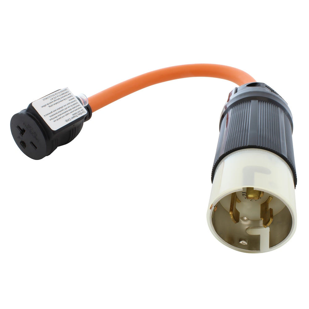 1.5FT 50A CS6365/ SS2-50P Locking Plug to NEMA 6-20R 15/20A 250V Outlet with 20A Breaker