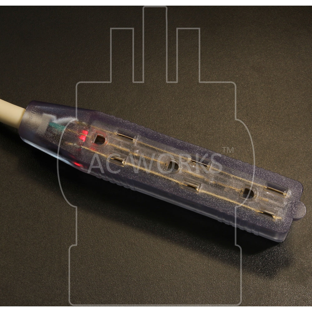 Cordon multiprise 3 pieds 15 A 12/3 avec indicateur d'alimentation et prise à point vert