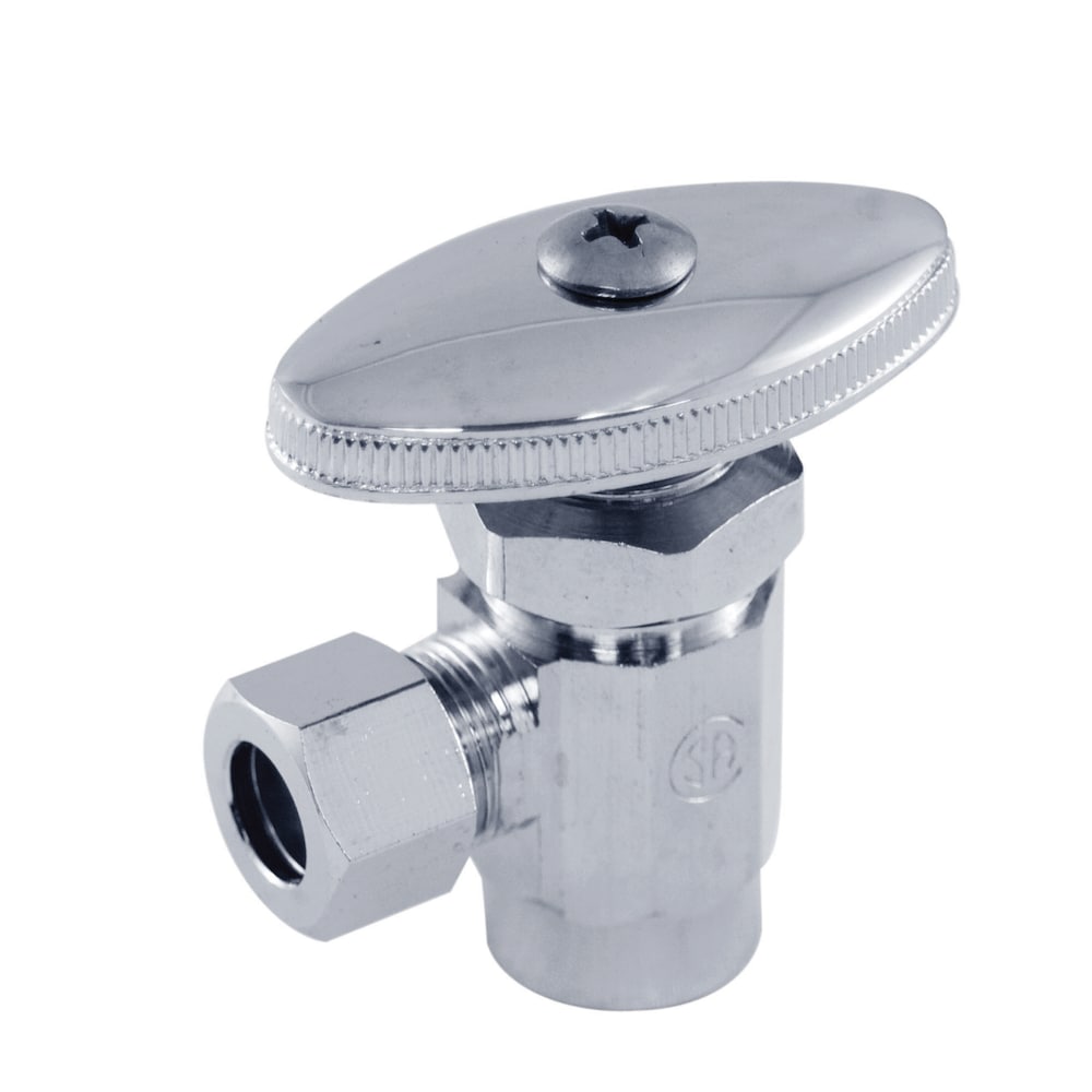 1/2-inch Solder x 3/8-inch O.D. Comp. Angle Multi-Turn Supply Stop Valve Pack of 6