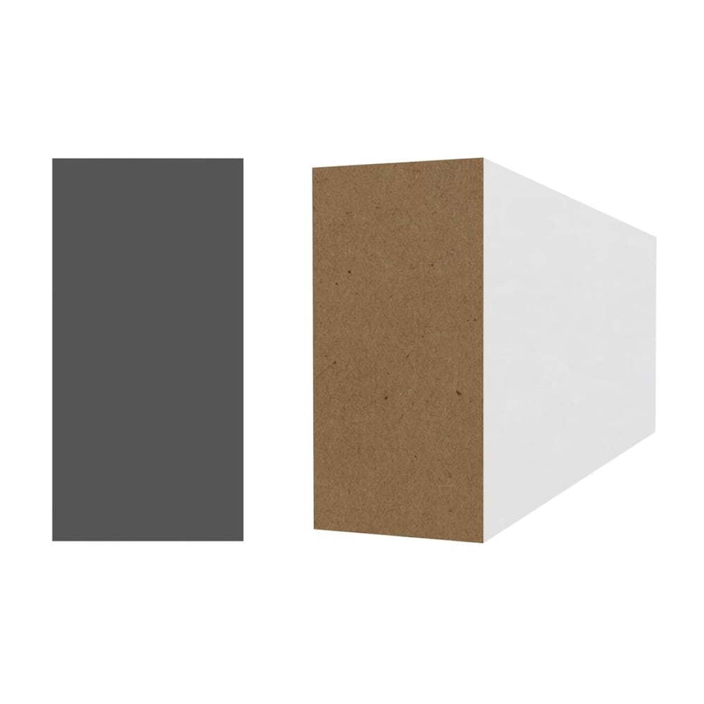 MOULURE RECTANGULAIRE DÉCO-PACK 3/4" x 1-1/2" x 96" en MDF apprêté blanc