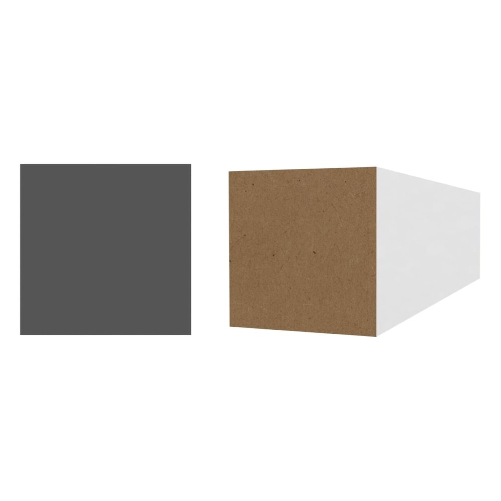 MOULURE CARRÉE DÉCORATIVE EN MDF apprêté blanc 1-1/16" x 1-1/16" x 96"