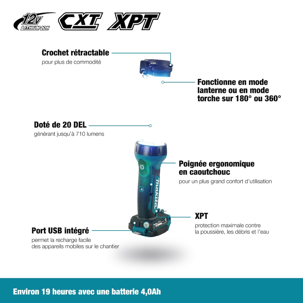 Lampe de travail LED sans fil 12 V max CXT au lithium-ion (outil uniquement)