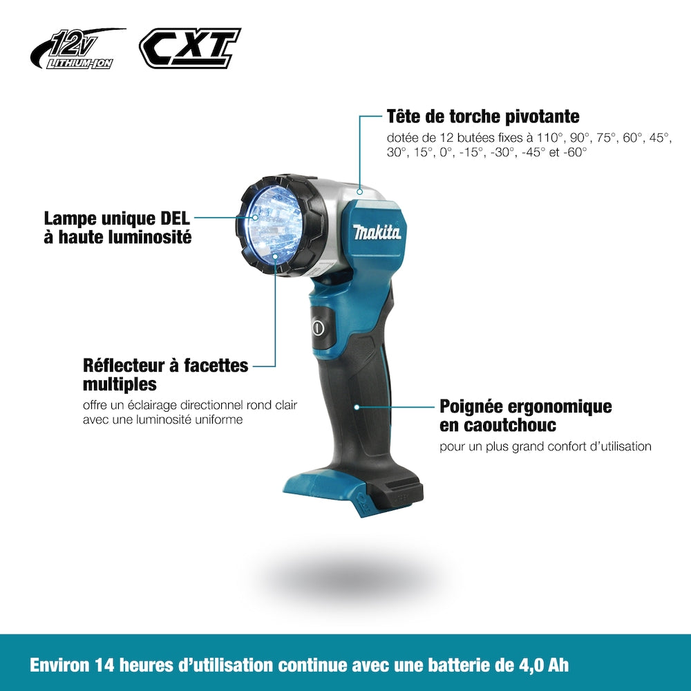Lampe de poche LED haute luminosité sans fil 12 V max CXT LithiumIon (outil uniquement)