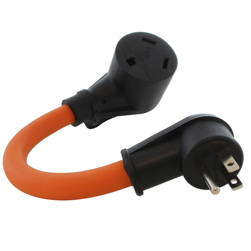 1ft. 15A Household Plug to RV TT-30 30A 125V RV Female Connector