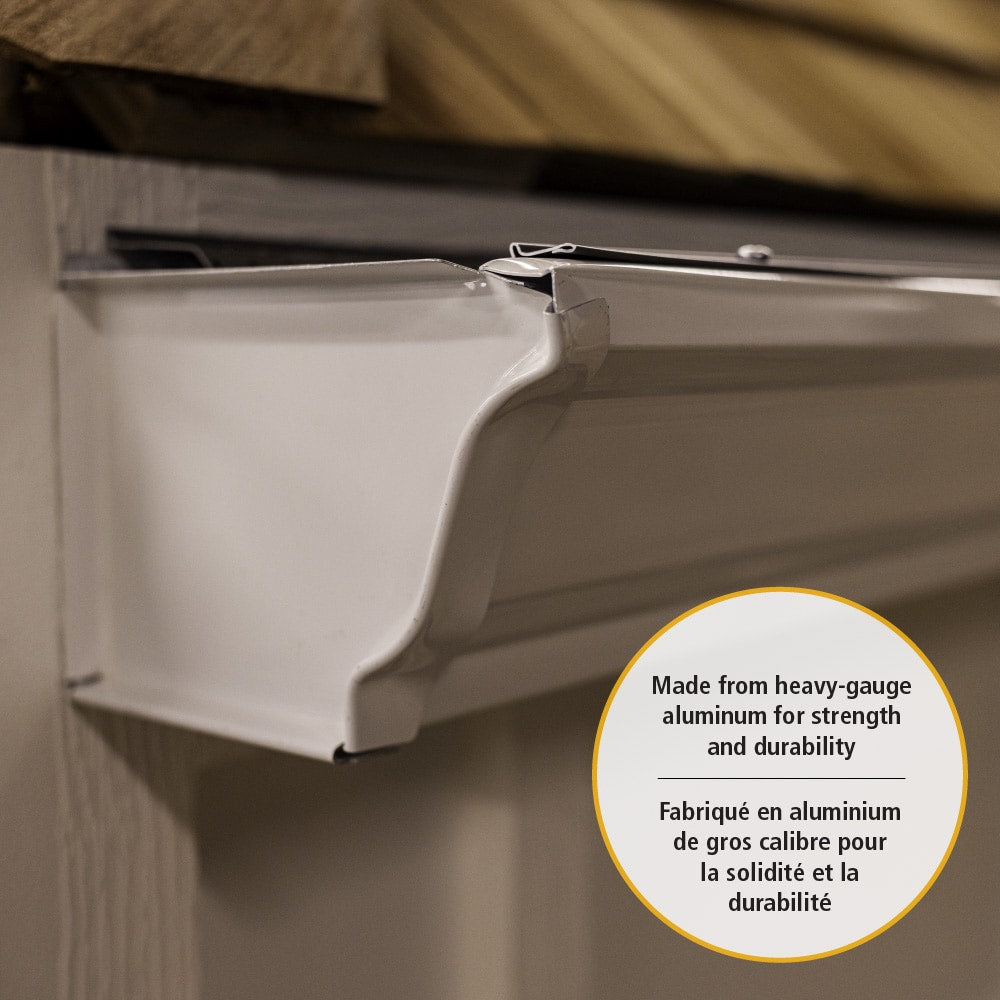 4-inch Aluminum Outside Corner Gutter Mitre in Peak White Pro Pack (20 pieces)