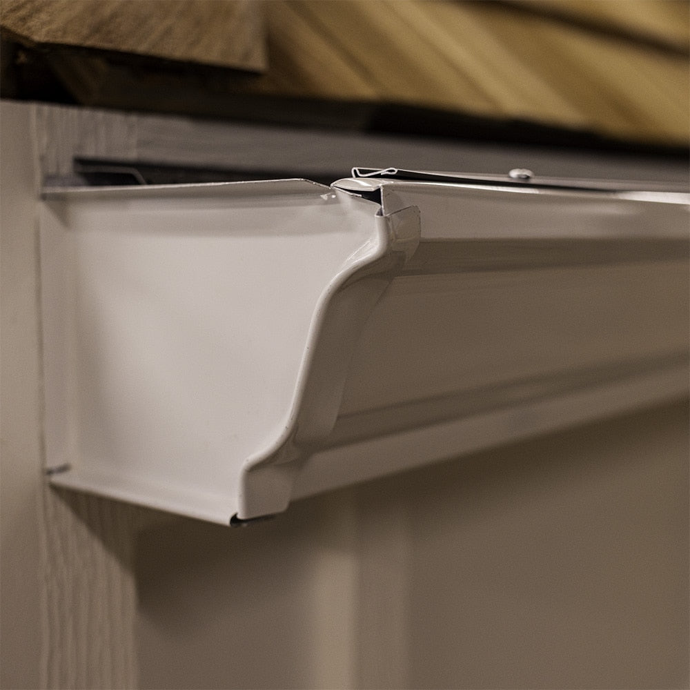 4-inch Aluminum Outside Corner Gutter Mitre in Peak White Pro Pack (20 pieces)