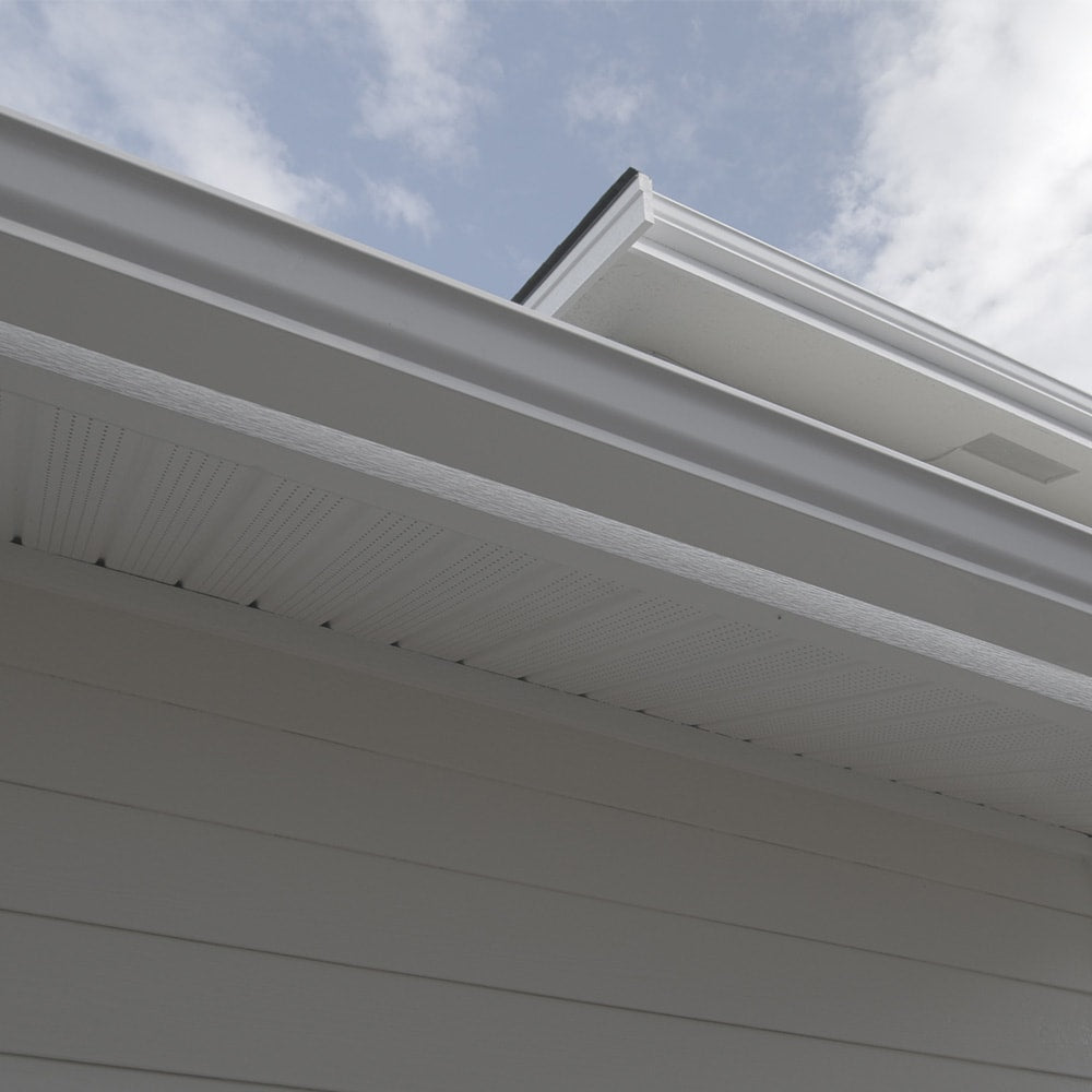 4-inch Aluminum Outside Corner Gutter Mitre in Peak White Pro Pack (20 pieces)