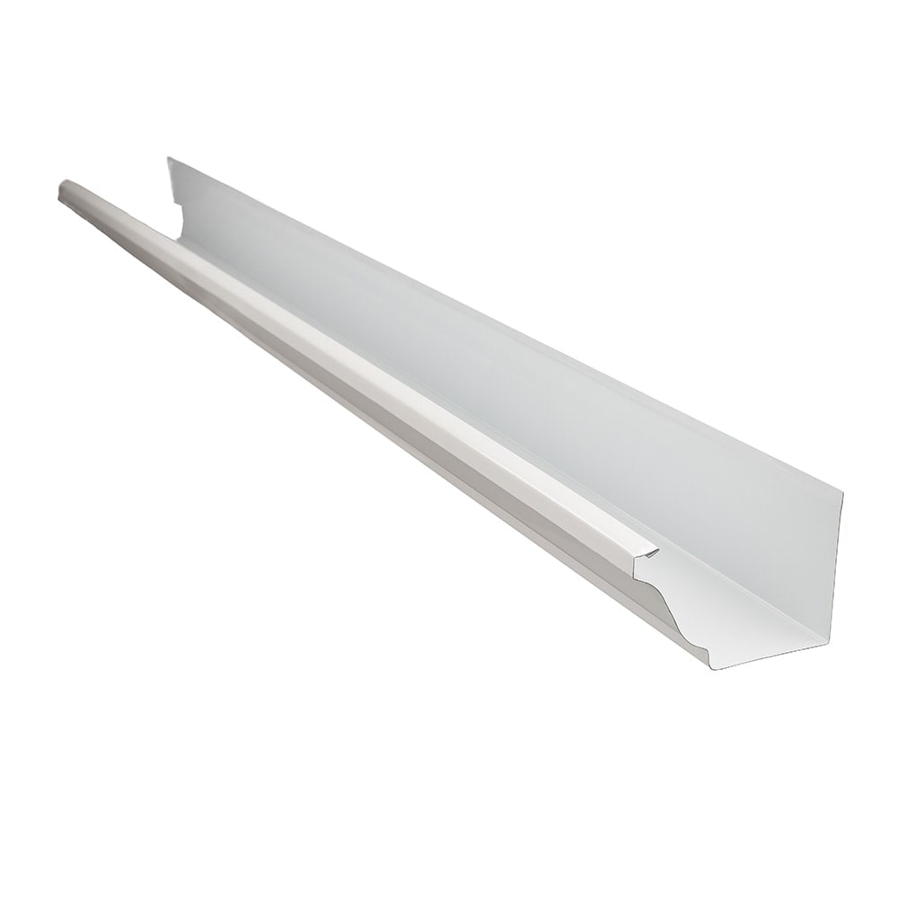 Gouttière en aluminium de 10 pieds x 5 pouces (gouttière) en blanc