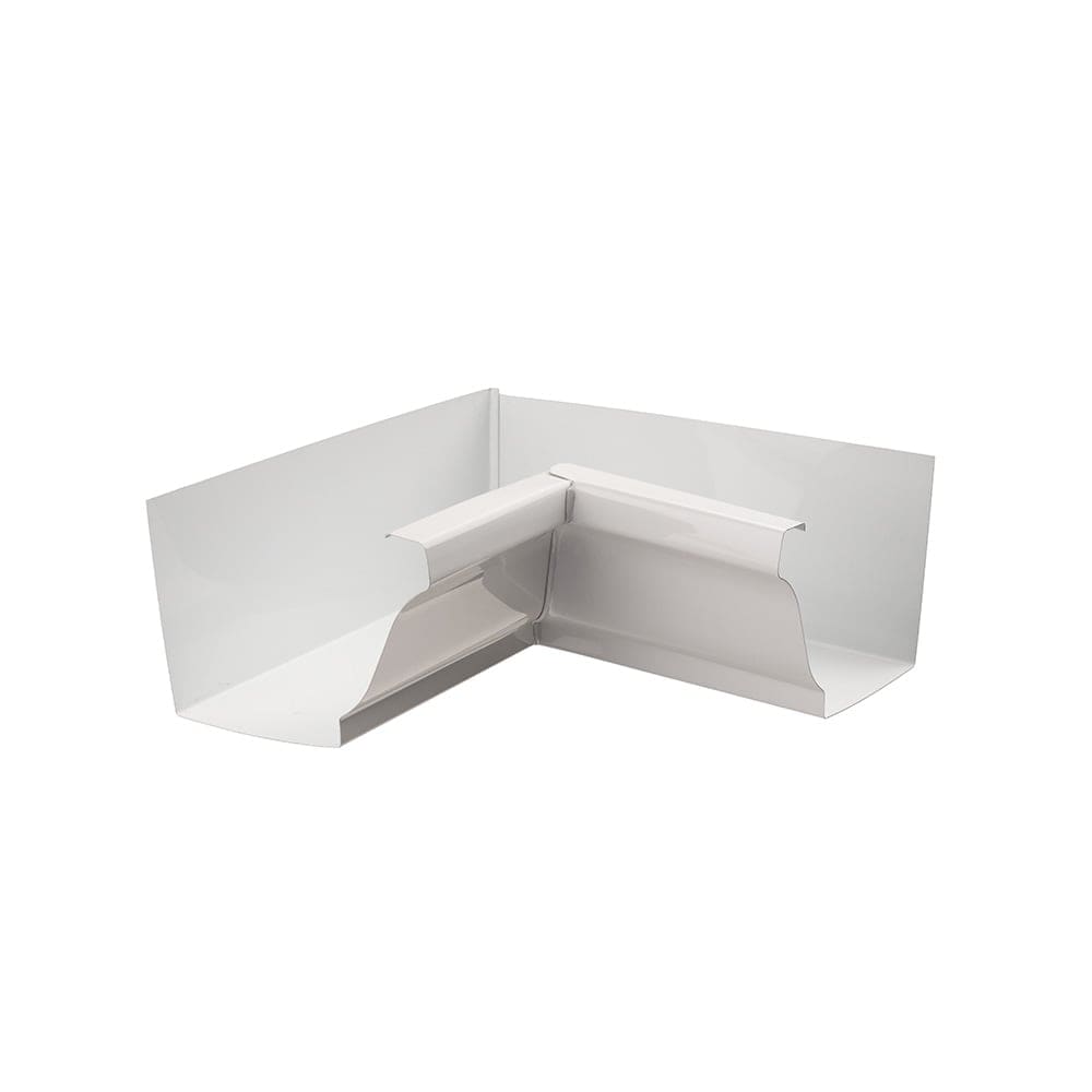 5-inch Aluminum Inside Corner Gutter (Eavestrough) Mitre in White