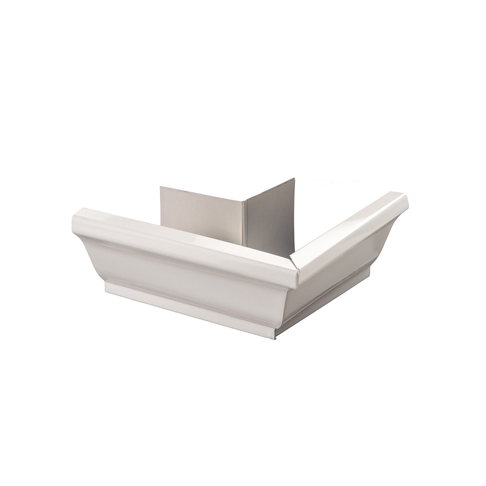 Gouttière d'angle extérieure en aluminium de 5 pouces (gouttière) à onglet en blanc