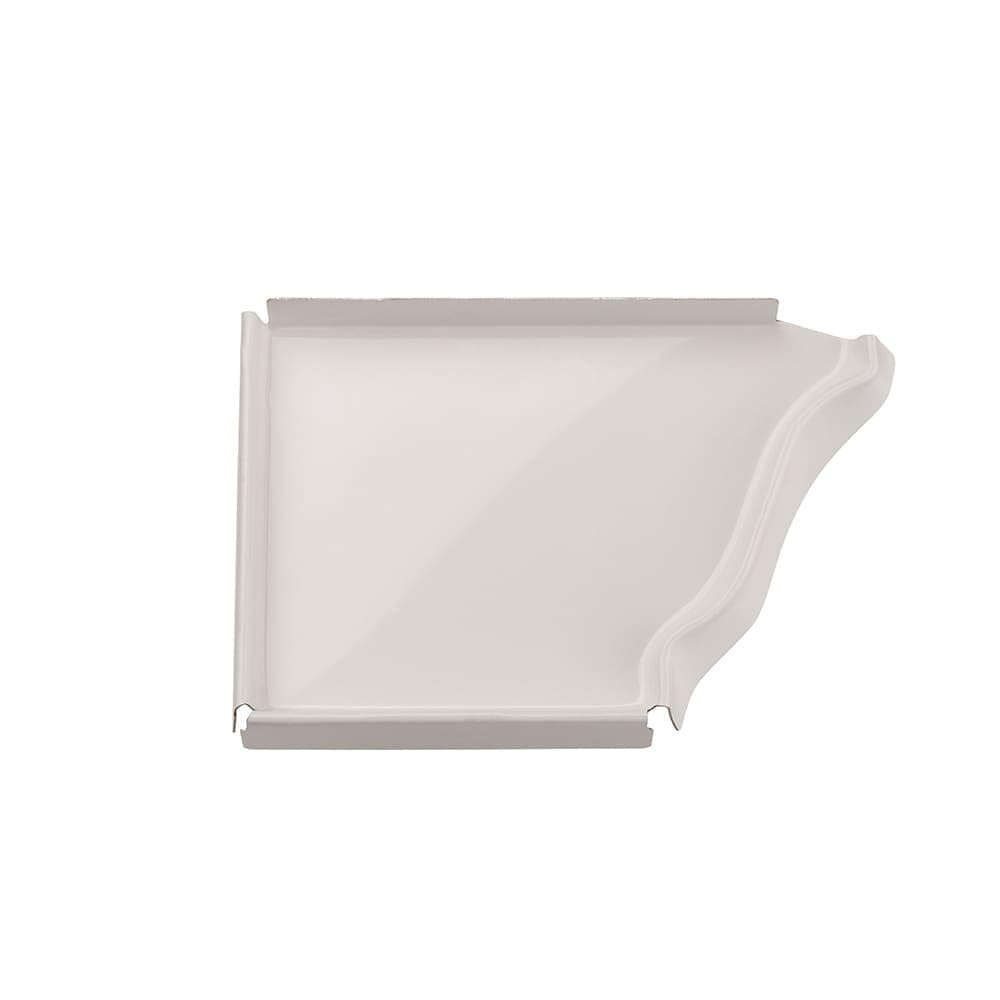 5-inch Aluminum Gutter (Eavestrough) Left End Cap in White