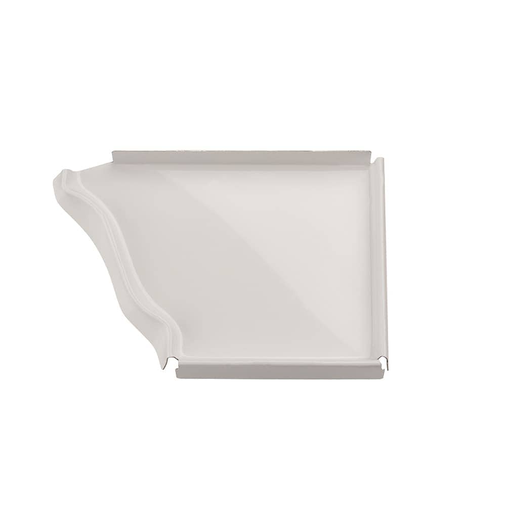 5-inch Aluminum Gutter (Eavestrough) Right End Cap in White