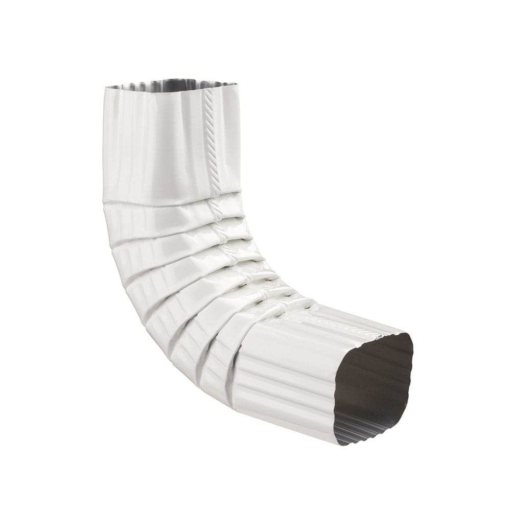 2-inch x 3-inch Aluminum Gutter (Eavestrough) Downspout A-Elbow in White
