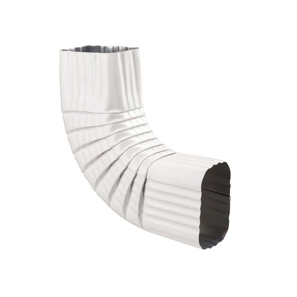 2-inch x 3-inch Aluminum Gutter (Eavestrough) Downspout B-Elbow in White