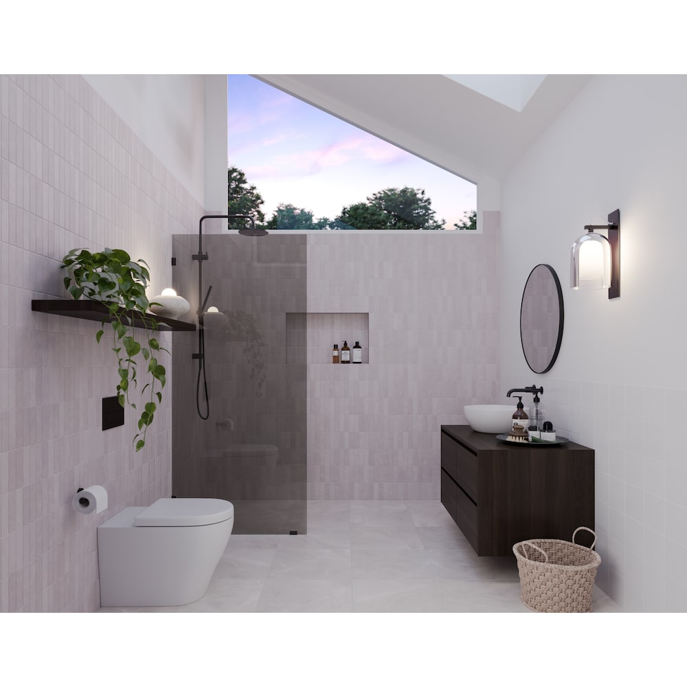 Ursa 30 in. W x 78 in. H Single Fixed Panel Bathtub Door in Oil Rubbed Bronze with Grey Tinted Glass