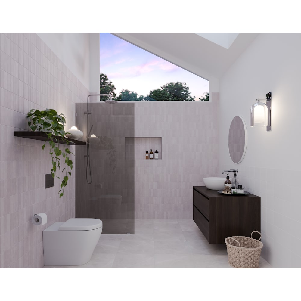 Ursa 30 in. W x 78 in. H Single Fixed Panel Bathtub Door in Chrome with Grey Tinted Glass