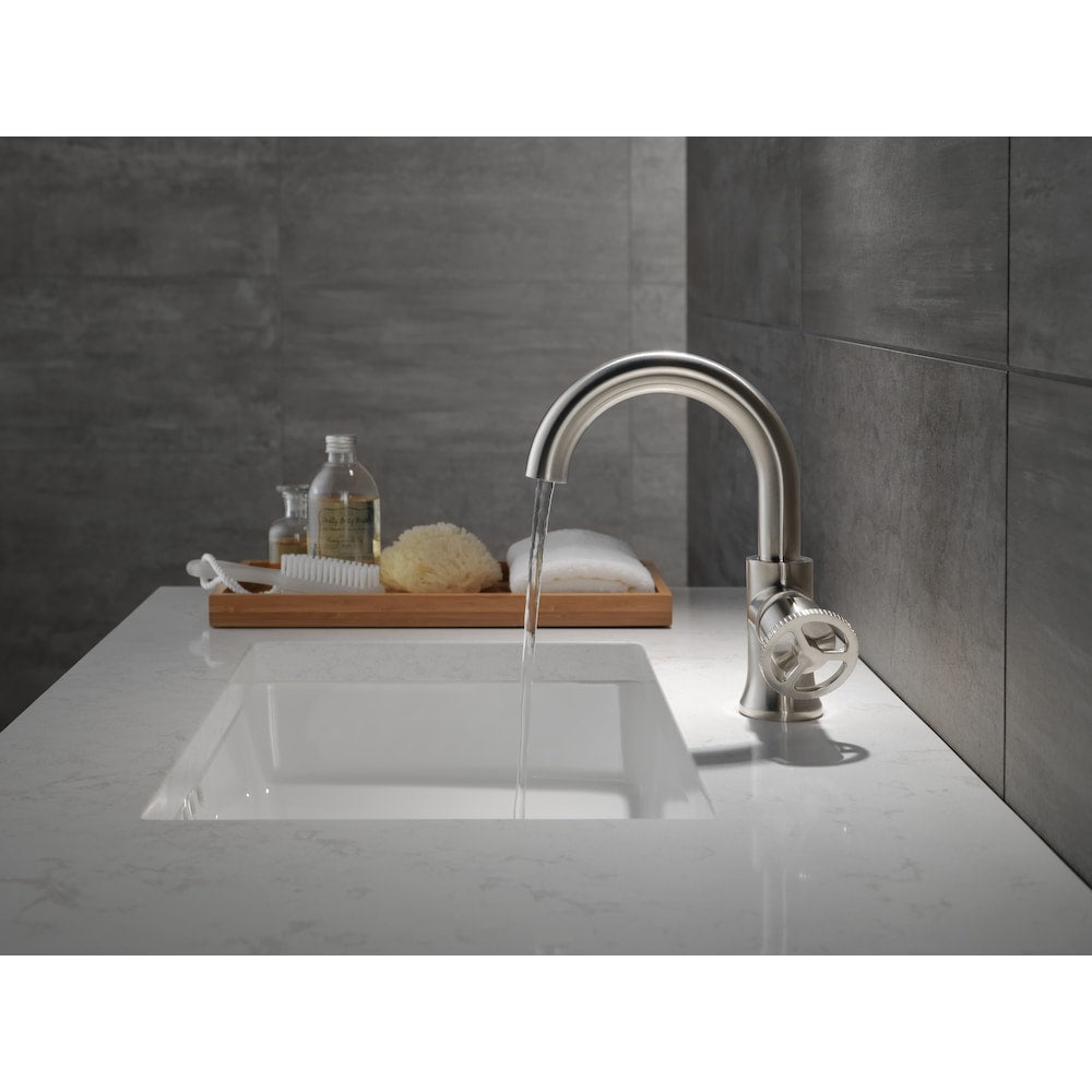 Trinsic Single Handle Single Hole WaterSense Bathroom Faucet Metal Pop-Up Assembly Stainless Steel
