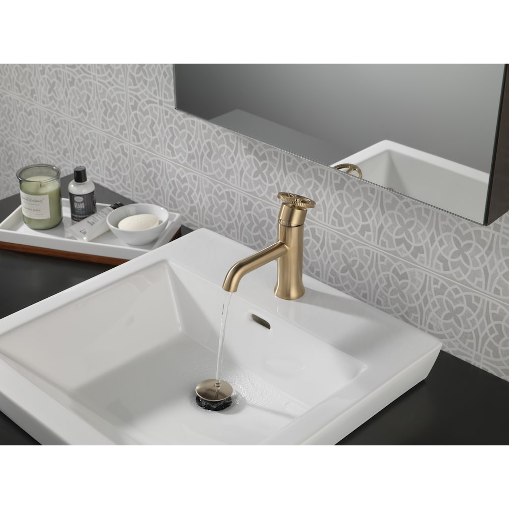 Robinet de salle de bain monocommande WaterSense Trinsic en bronze champagne