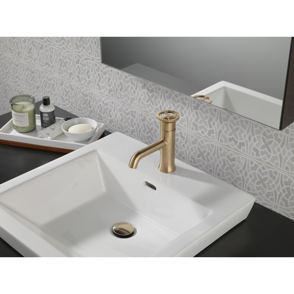 Robinet de salle de bain monocommande WaterSense Trinsic en bronze champagne