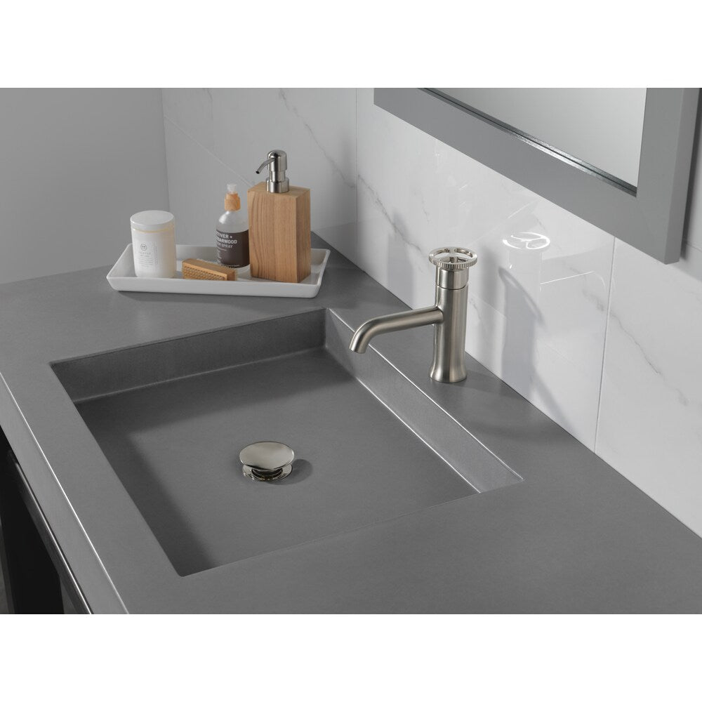 Robinet de salle de bain monocommande WaterSense à trou unique Trinsic en acier inoxydable