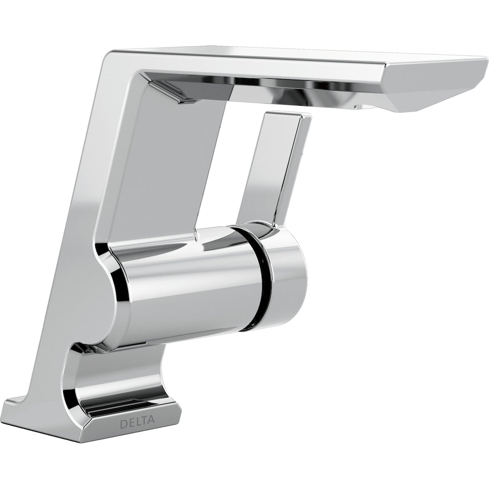 Robinet de lavabo de salle de bain pivotant à poignée unique et à levier unique à débit standard en métal avec poussoir escamotable en chrome
