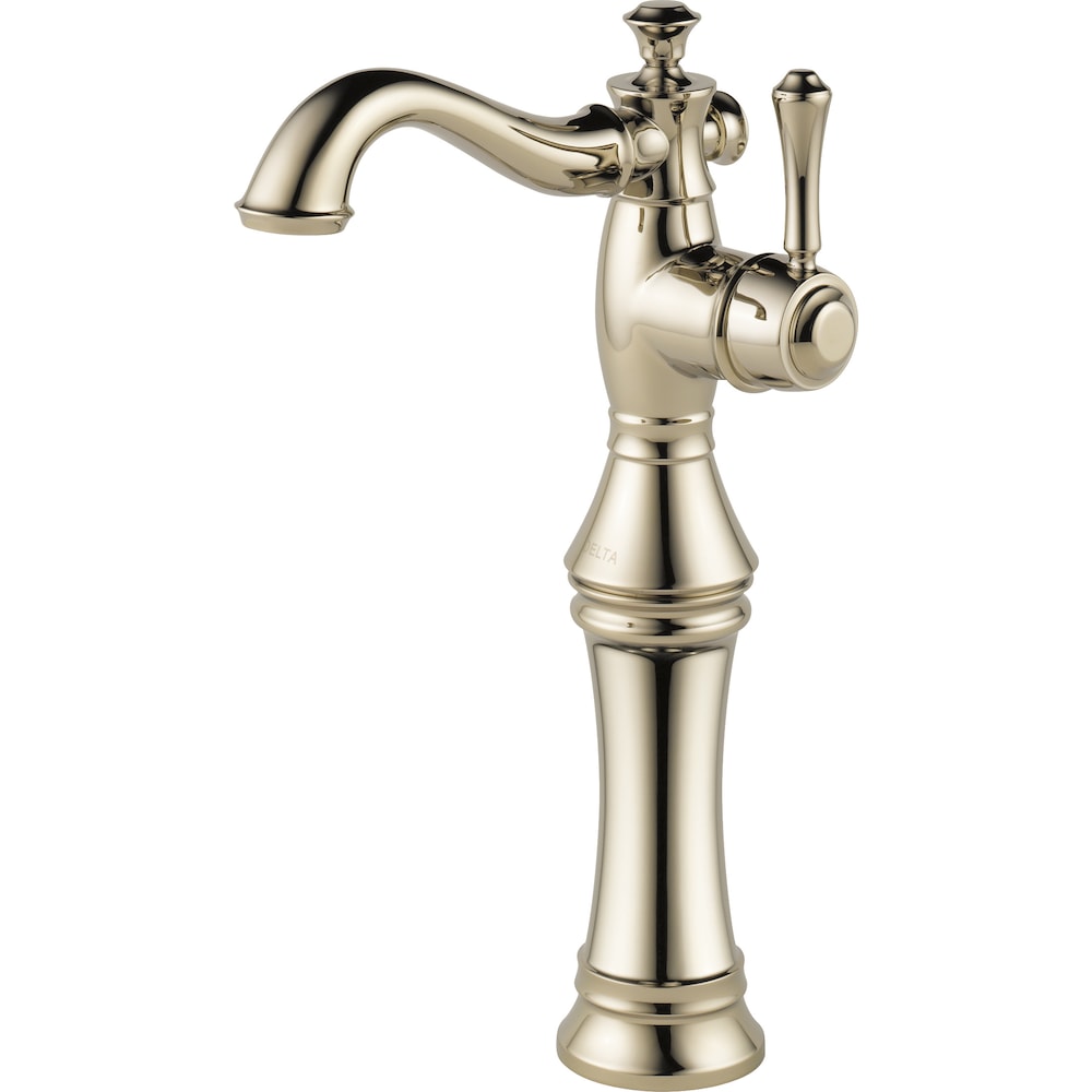 Cassidy Single Hole Single Handle Mid Arc Bathroom Sink Faucet Deck Mount in Polished Nickel