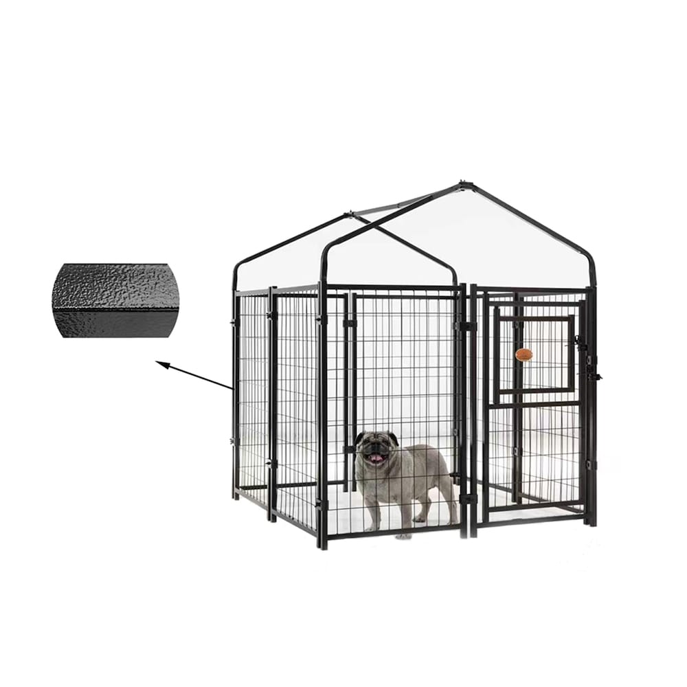 Kit de clôture pour chien en fil de fer soudé de 52 po x 4 pi x 4 pi