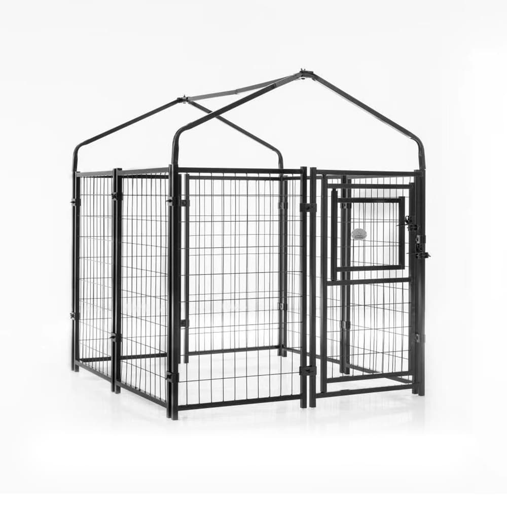 Kit de clôture pour chien en fil de fer soudé de 52 po x 4 pi x 4 pi