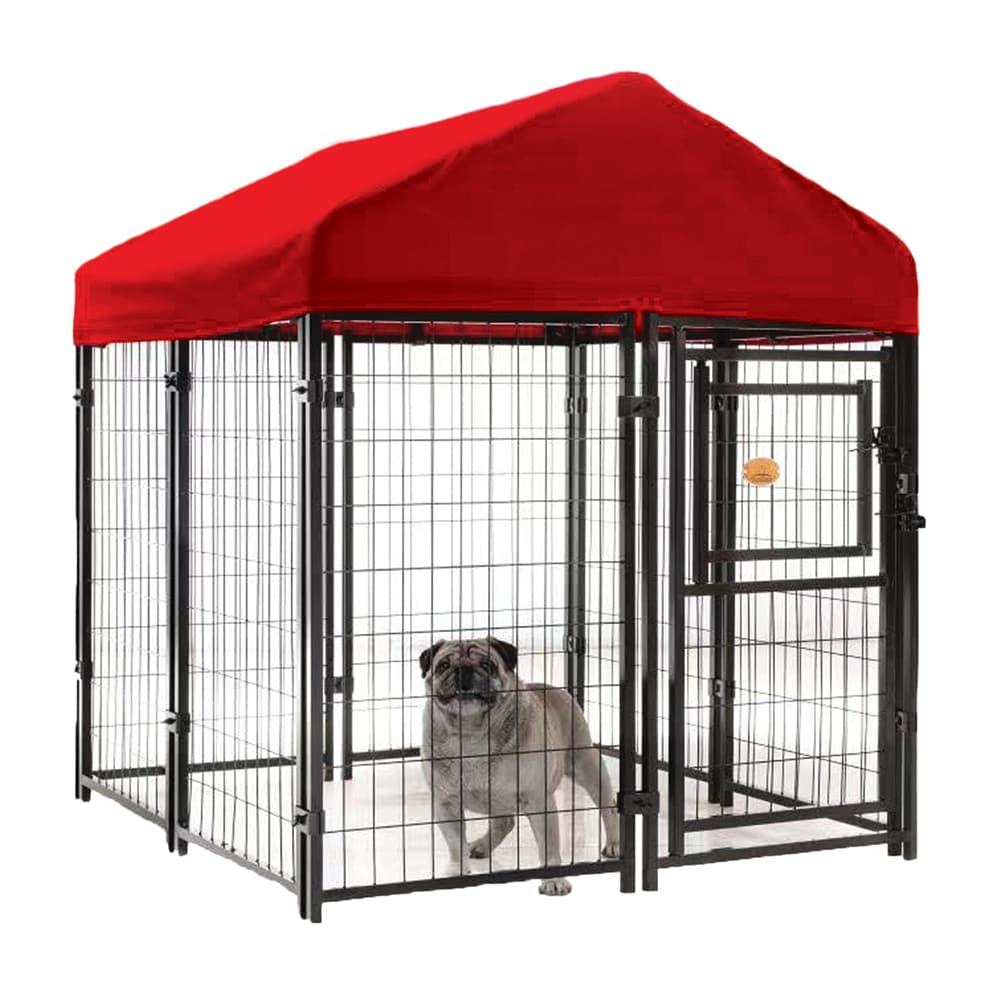 Kit de clôture pour chien en fil de fer soudé de 52 po x 4 pi x 4 pi
