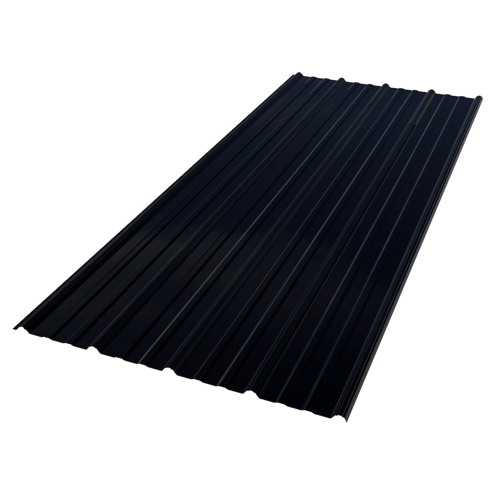 Panneau de toit en acier UltraVic 36 po x 93 po – calibre 28 – Noir