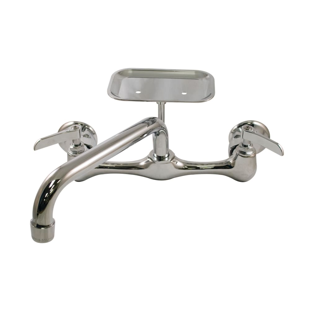 Wallmount Faucet Chrome 8-inch Tube Spout