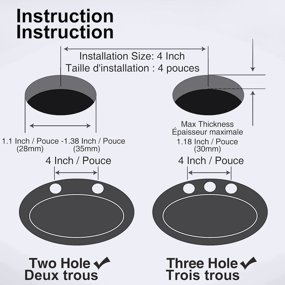 A2 Centerset Faucet 4-inch 2-Handle Bathroom Faucet with Drain Assembly in Oil Rubbed Bronze