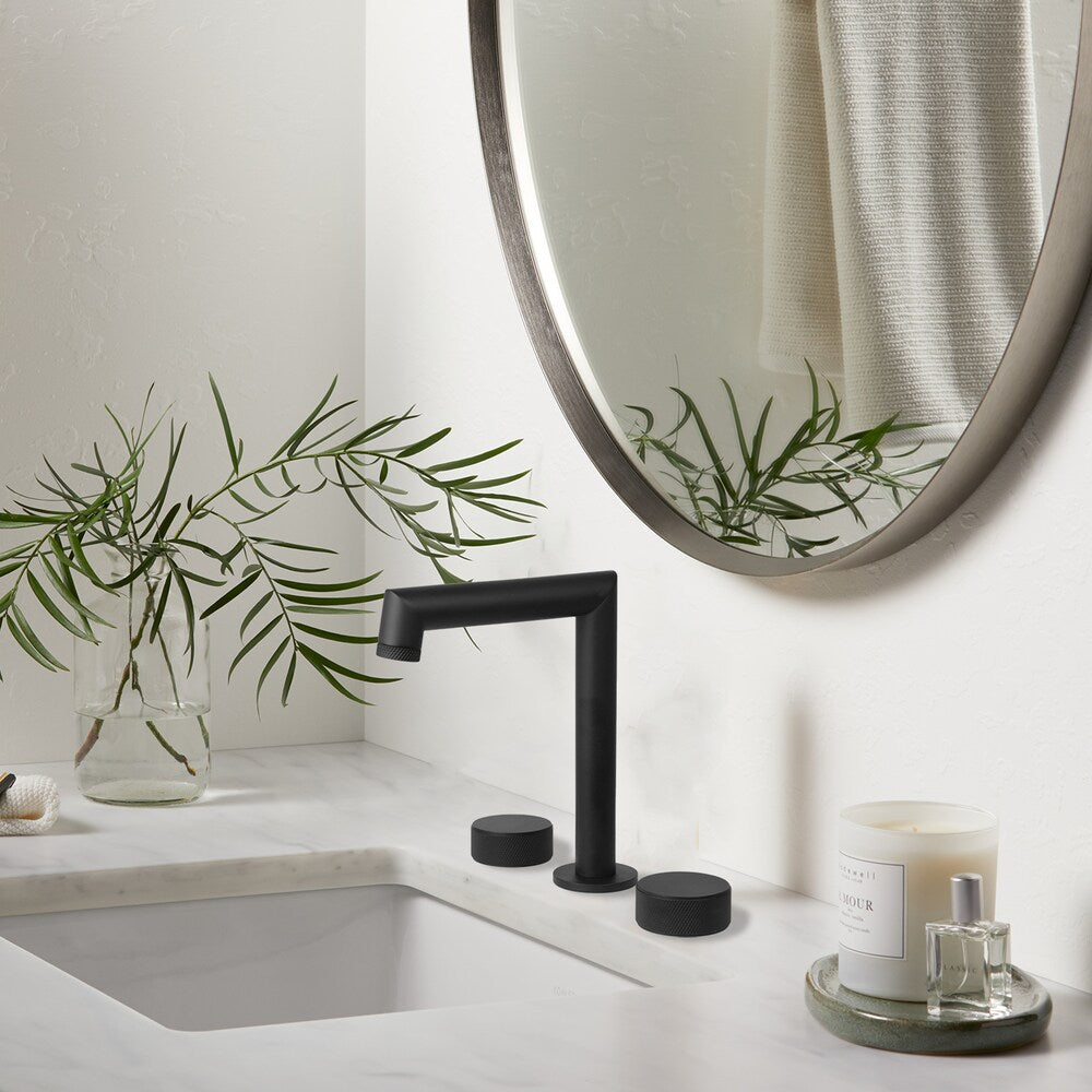 NOHO 8 inch Widespread Two Handles Bathroom Faucet in Matte black