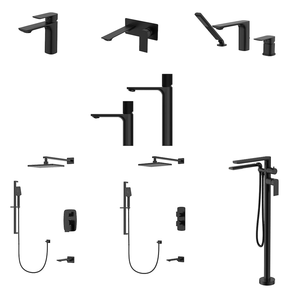 TIMELYSS Single Hole Single Handle Bathroom Faucet in Matte black with Knurl Handle