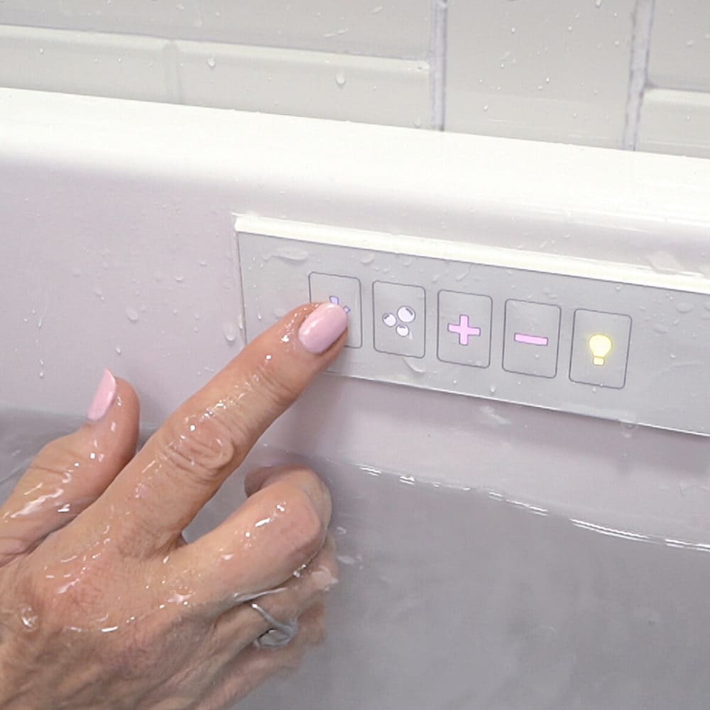 Lounger 5 ft. Right Dual Drain Whirlpool and Air Walk-in Bathtub in White with Fast Fill Faucet