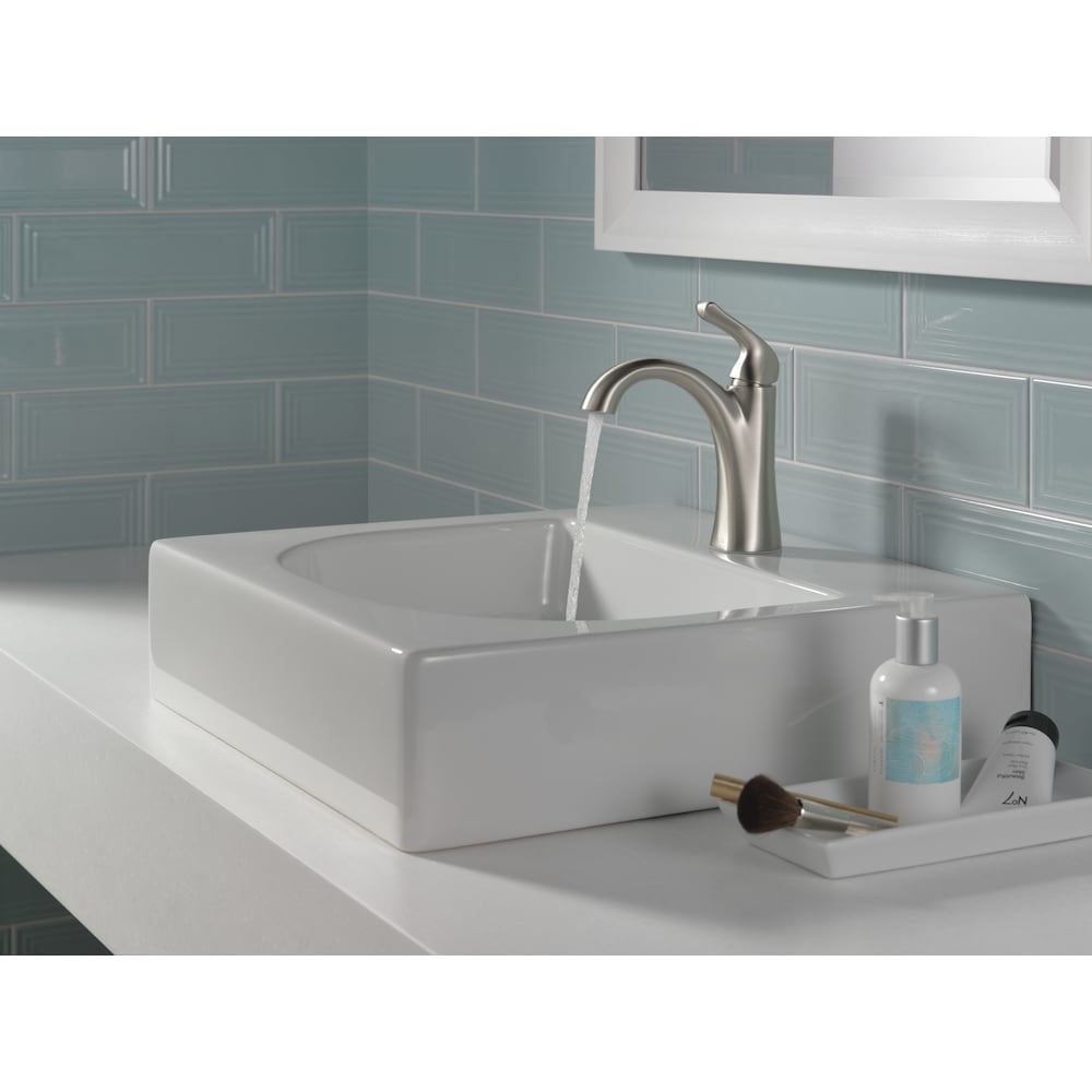 Arvo Single Hole Single-Handle Lever Bathroom Sink Faucet Deck Mount in Spotshield Brushed Nickel
