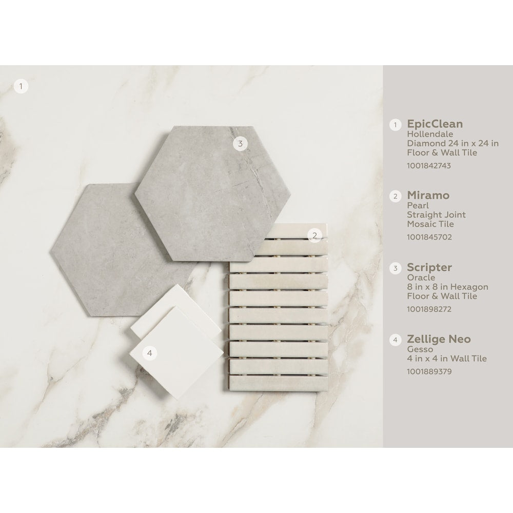 Miramo Pearl 10 in. x 12 in. Glazed Ceramic Straight Joint Mosaic Tile (0.83 sq. ft./each)