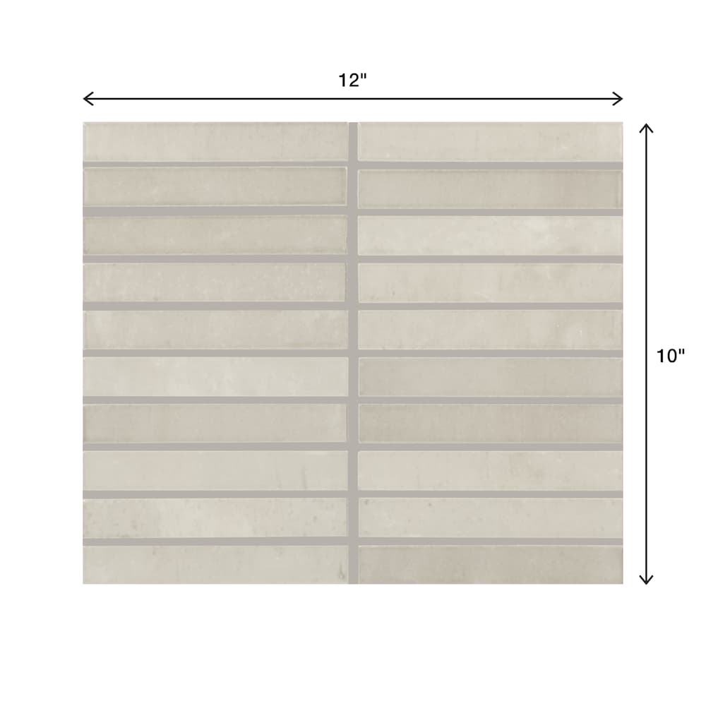 Miramo Pearl 10 in. x 12 in. Glazed Ceramic Straight Joint Mosaic Tile (0.83 sq. ft./each)