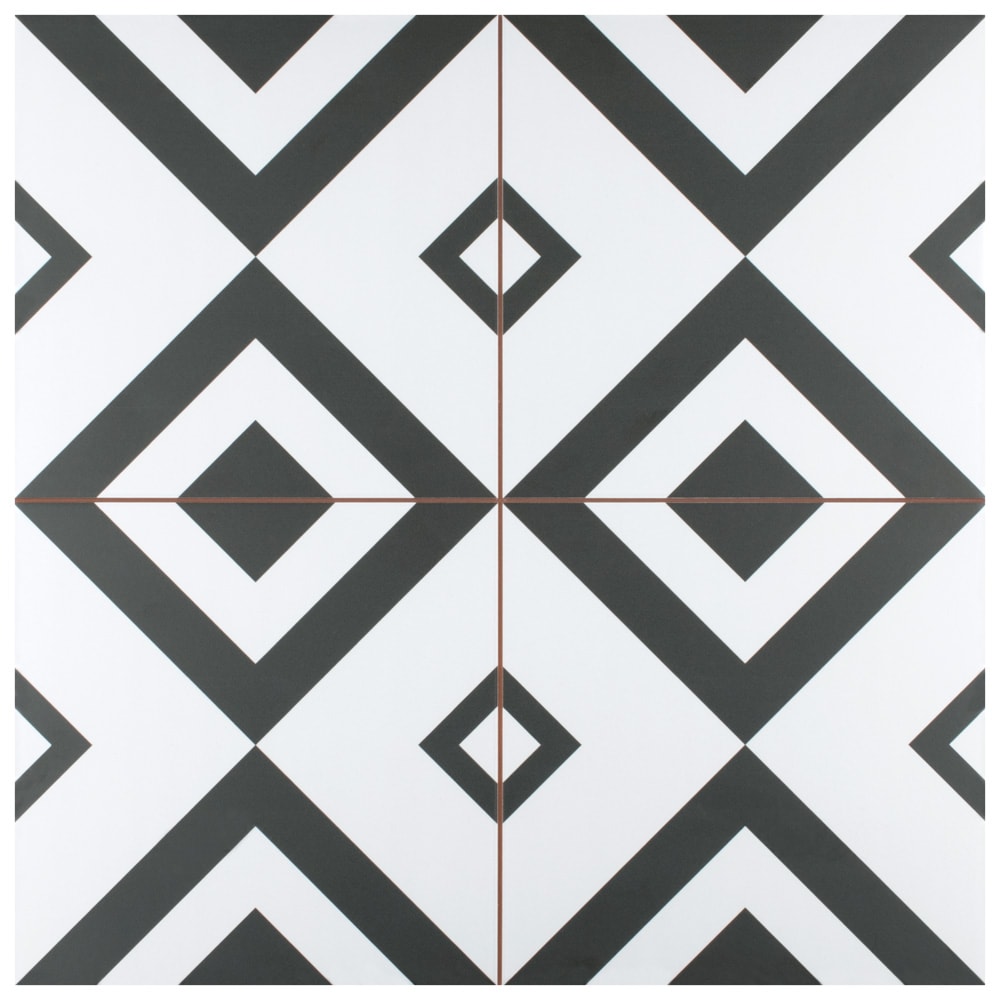 Carreaux de céramique pour sol et mur Brixton II 17-5/8 po x 17-5/8 po (13,14 pi2/boîte)