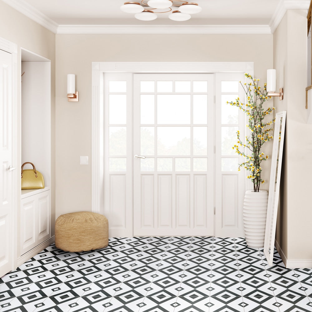 Carreaux de céramique pour sol et mur Brixton II 17-5/8 po x 17-5/8 po (13,14 pi2/boîte)