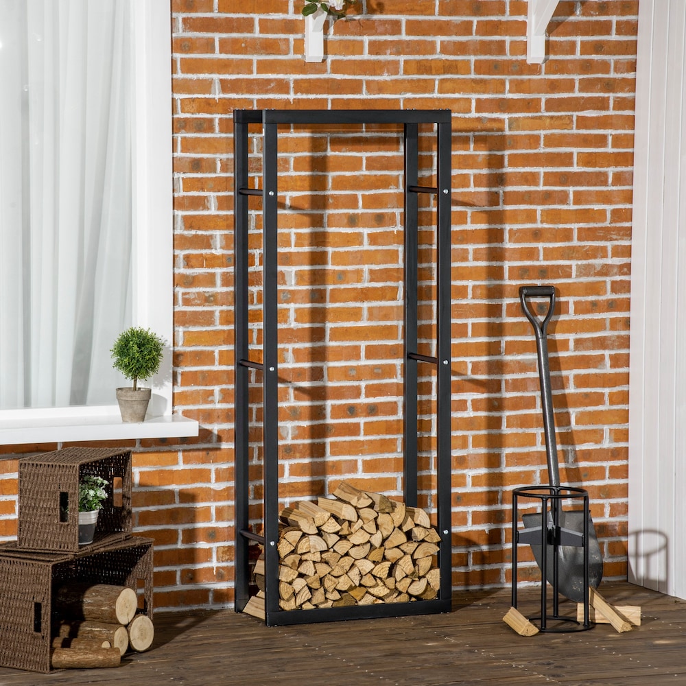 Firewood Rack Log Holder, 23.6-inch x 9.8-inch x 59.1-inch