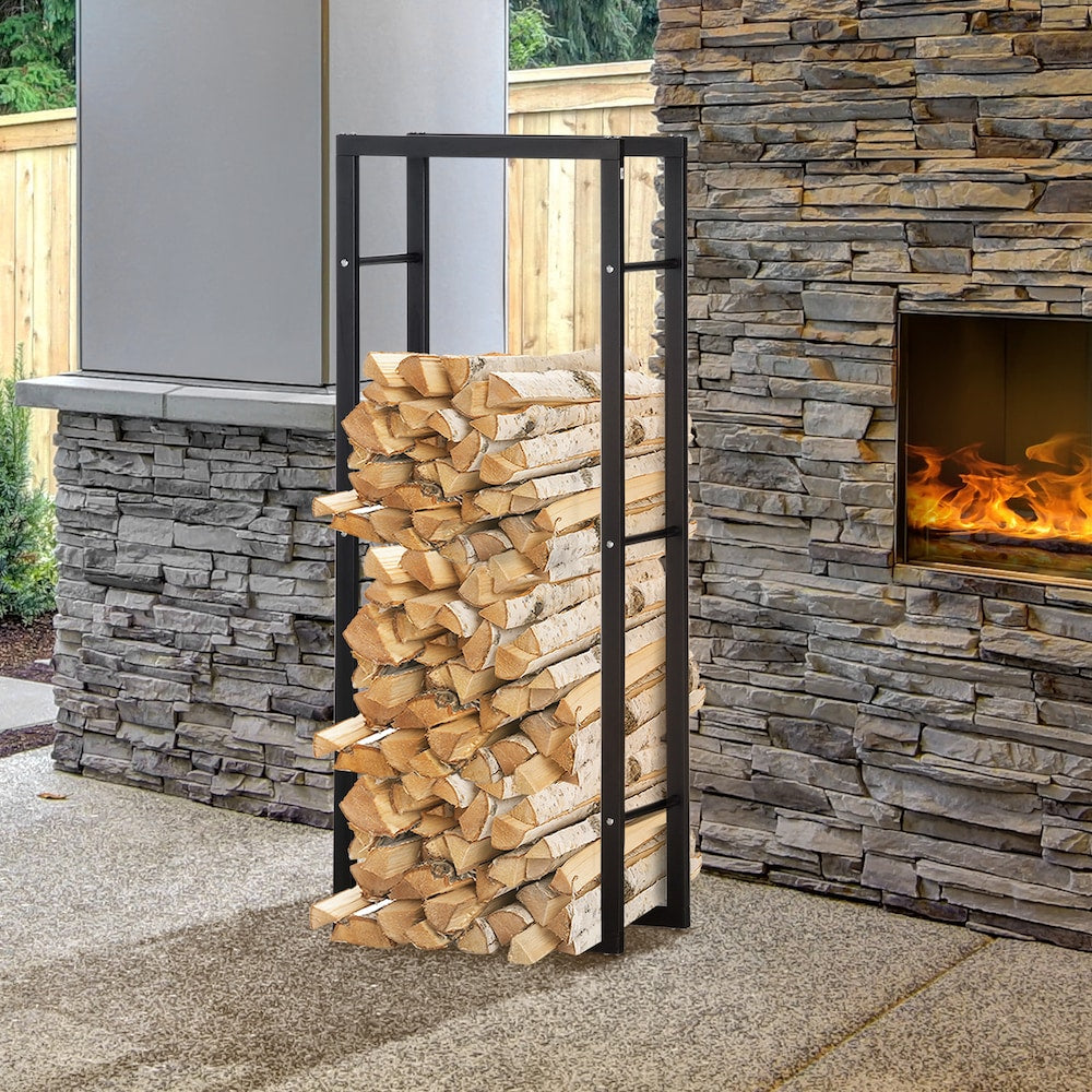 Firewood Rack Log Holder, 23.6-inch x 9.8-inch x 59.1-inch