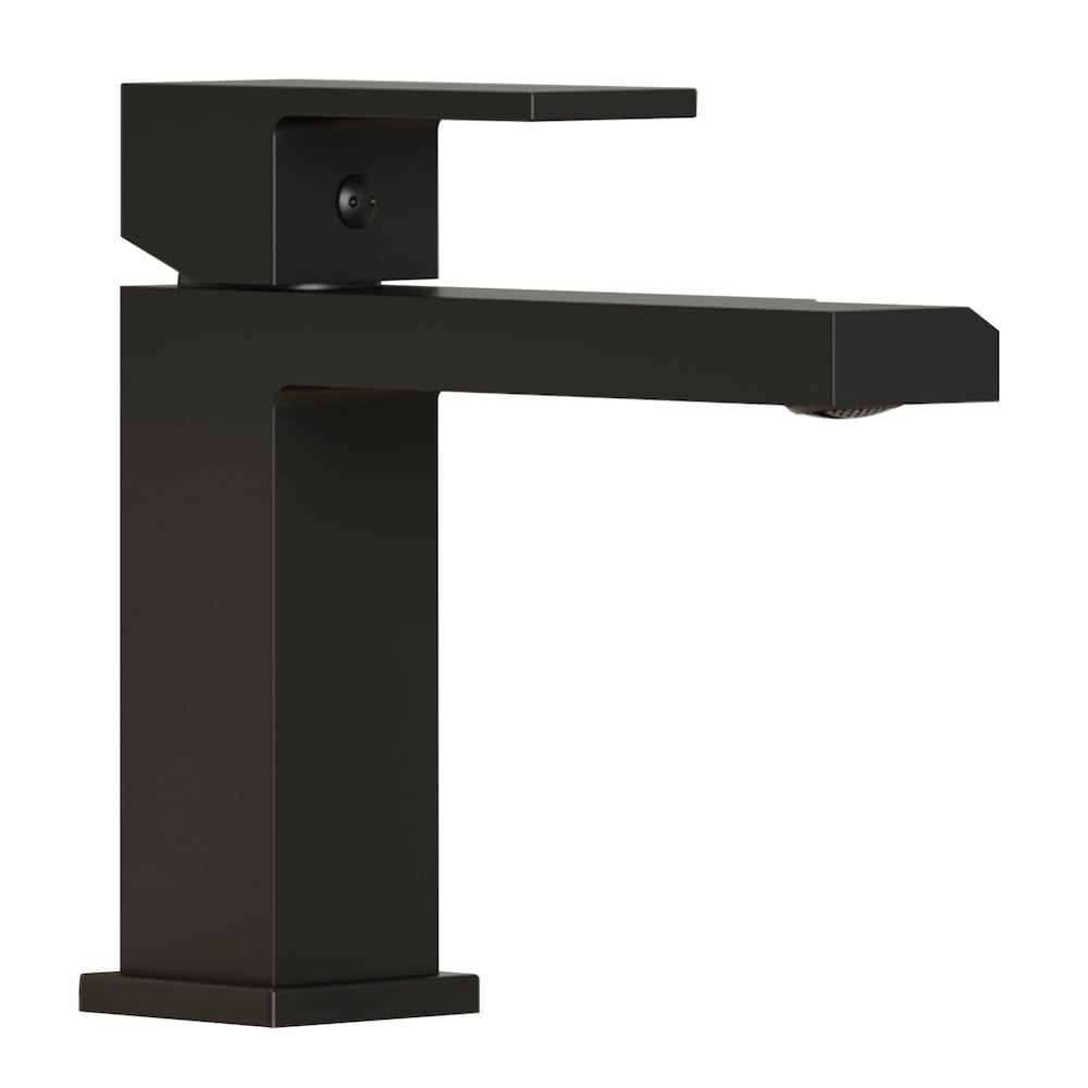 Robinet de salle de bain moderne à poignée unique et à trou unique pour lavabo Robinet de lavabo anti-goutte en noir